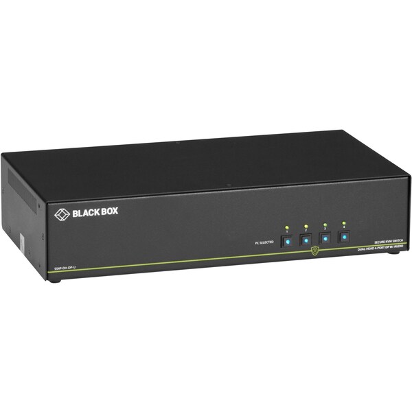 Black Box Secure Niap 3.0 Kvm Switch DualHead, Hdmi, Cac, 4K, 4Port